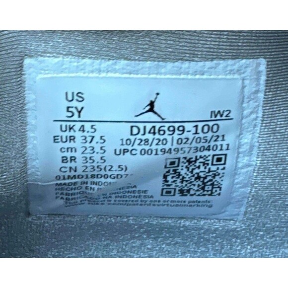 Nike Air Jordan 4 Retro White Oreo Size 5 Youth (Size 6.5 Women's) - Picture 6 of 9